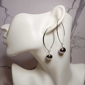 925 Silver Drop Ball Earrings